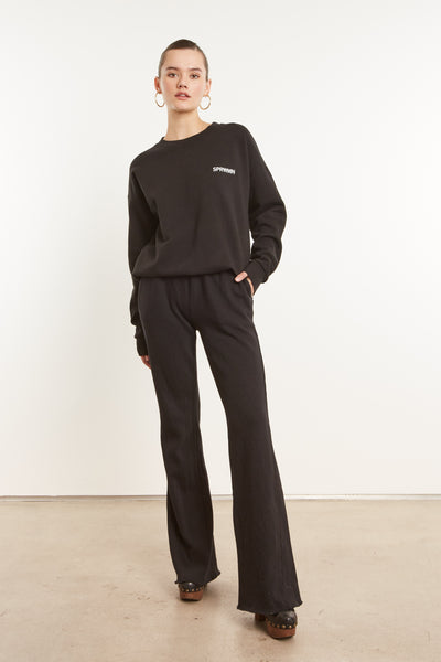 Black Straight Leg Sweatpants