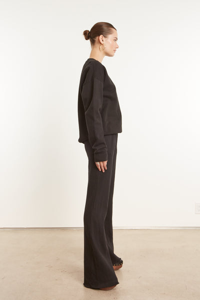 Black Straight Leg Sweatpants