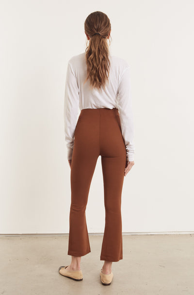 Cinnamon Crepe Ankle Flare Leggings