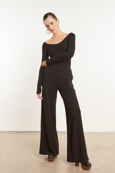 Black Long Sleeve Ballet Top