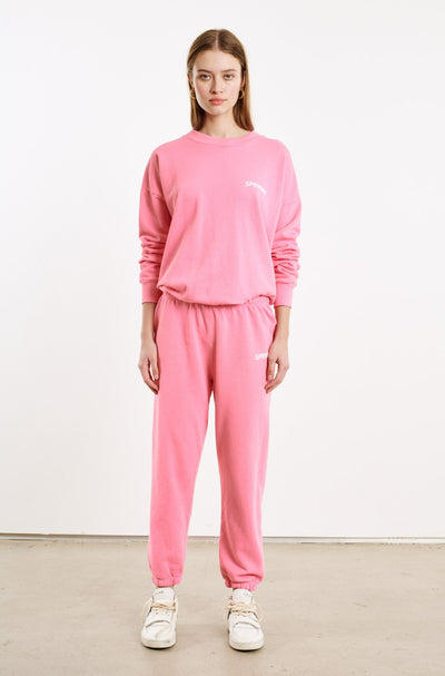 Rose Cotton Tiny Logo Sweatshirt