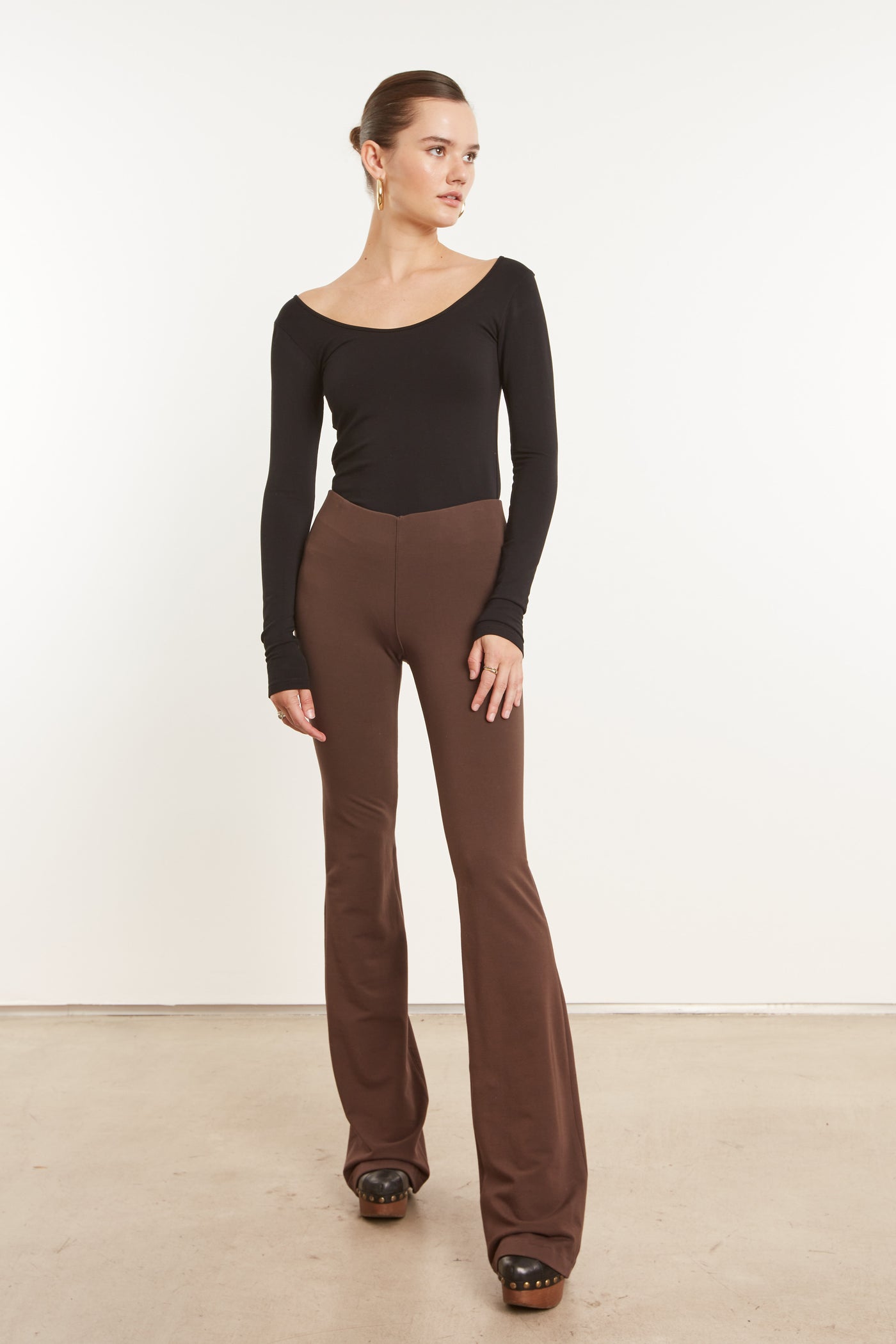 Black Long Sleeve Ballet Top