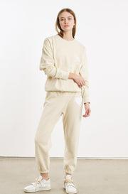 Cream Cotton Logo Sweatshirt