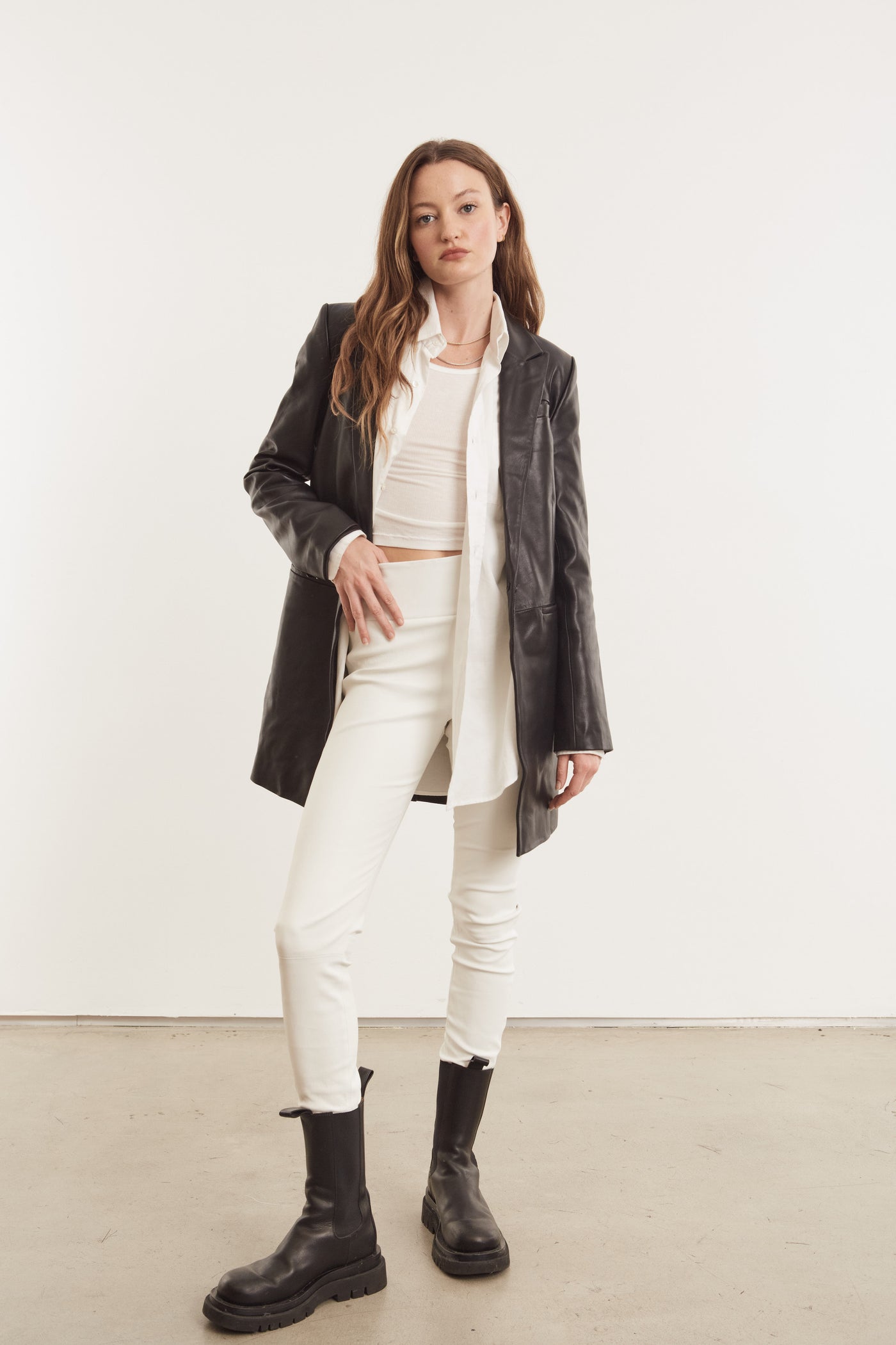 Optic White Poplin Oversized Shirt With Pocket