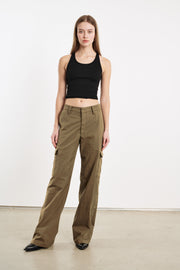 Moss Cotton Cargo Pants