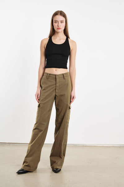 Moss Cotton Cargo Pants