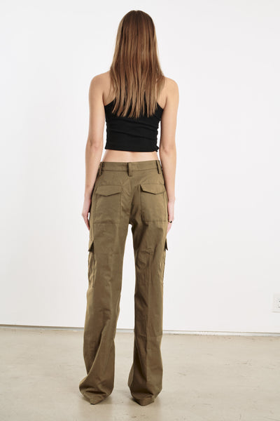 Moss Cotton Cargo Pants