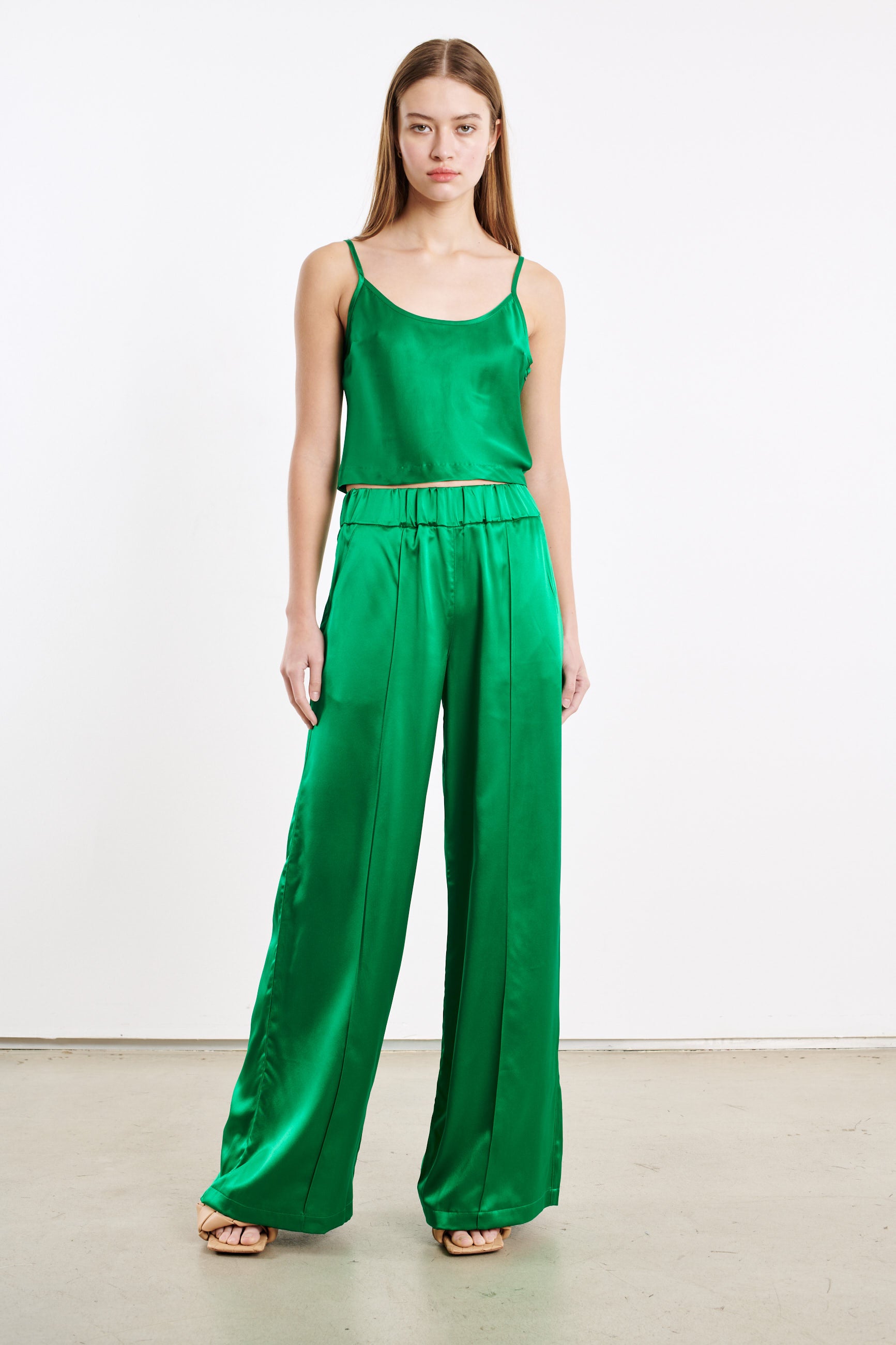Silk Cropped Cami
