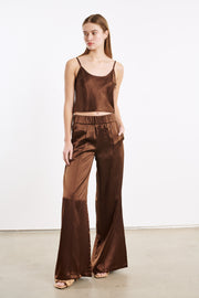 Dark Chocolate Silk Cropped Cami