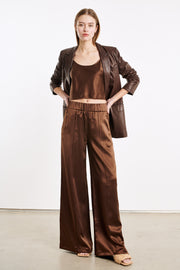 Dark Chocolate Silk Cropped Cami
