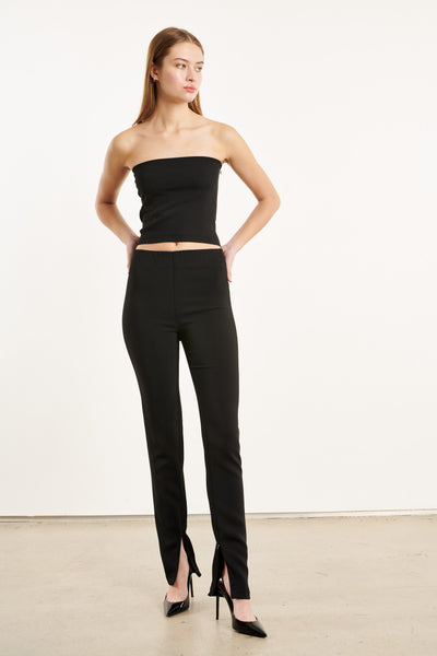 Black Crepe Tube Top