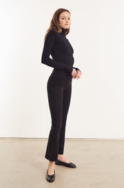 Black Suede Ankle Flare