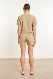 Khaki Cotton Raglan Sweatshirt Tee