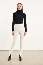 Crepe Ankle Zipper Pants