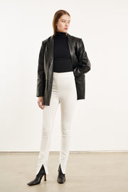 Crepe Ankle Zipper Pants