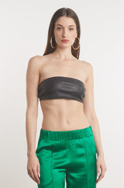 Black Leather Bandeau