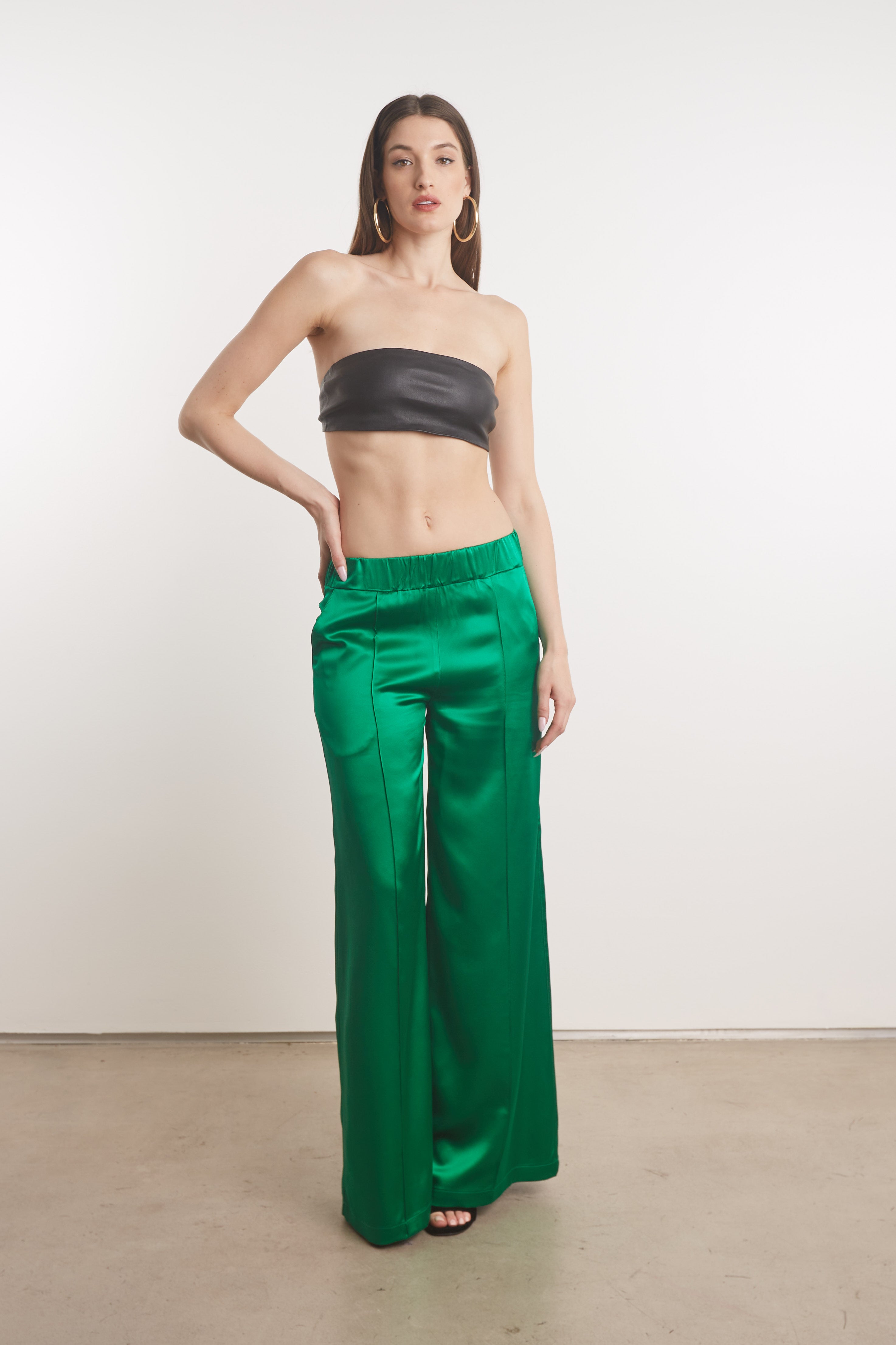 Black Leather Bandeau