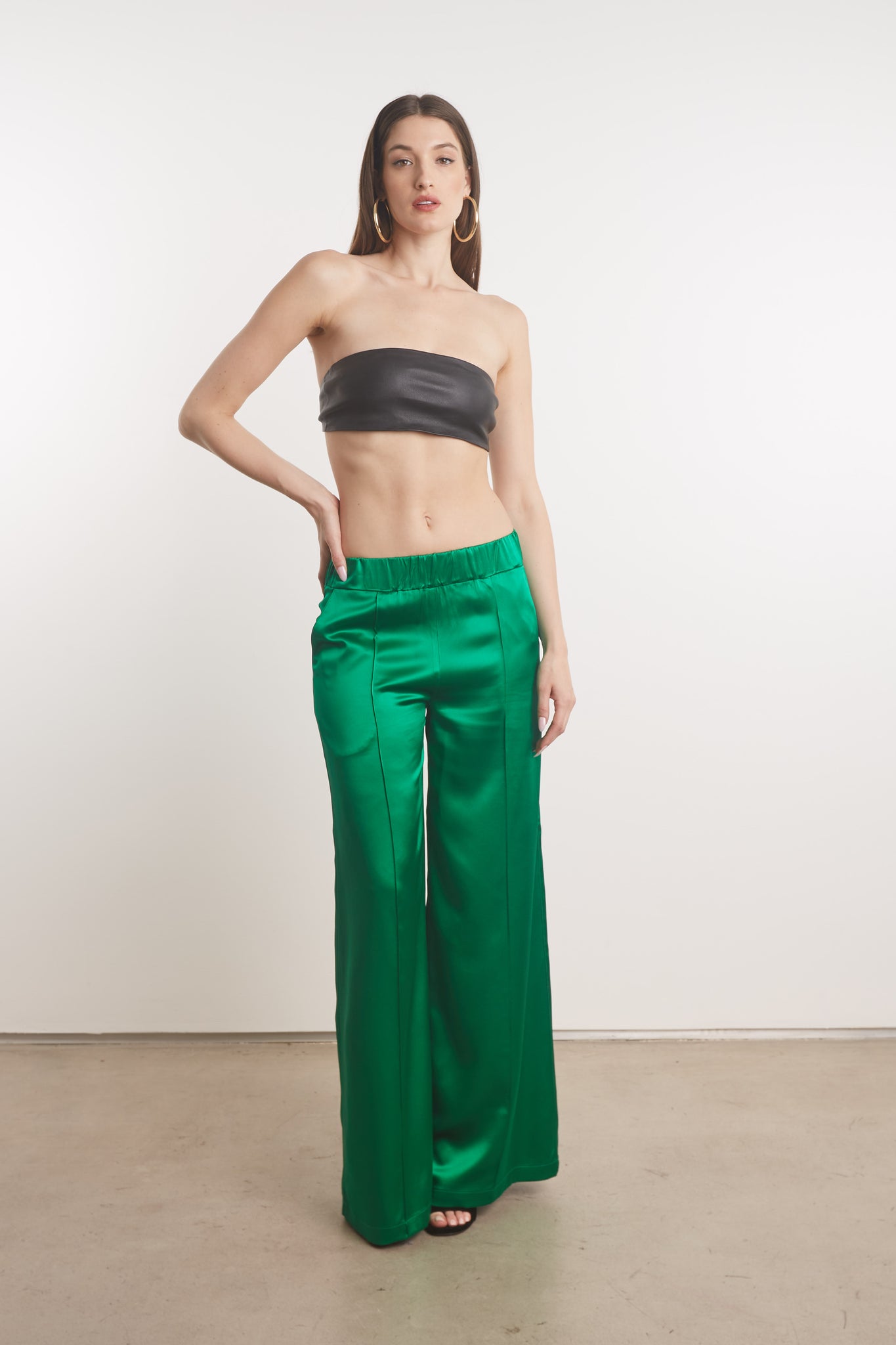 Black Leather Bandeau