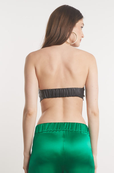 Black Leather Bandeau