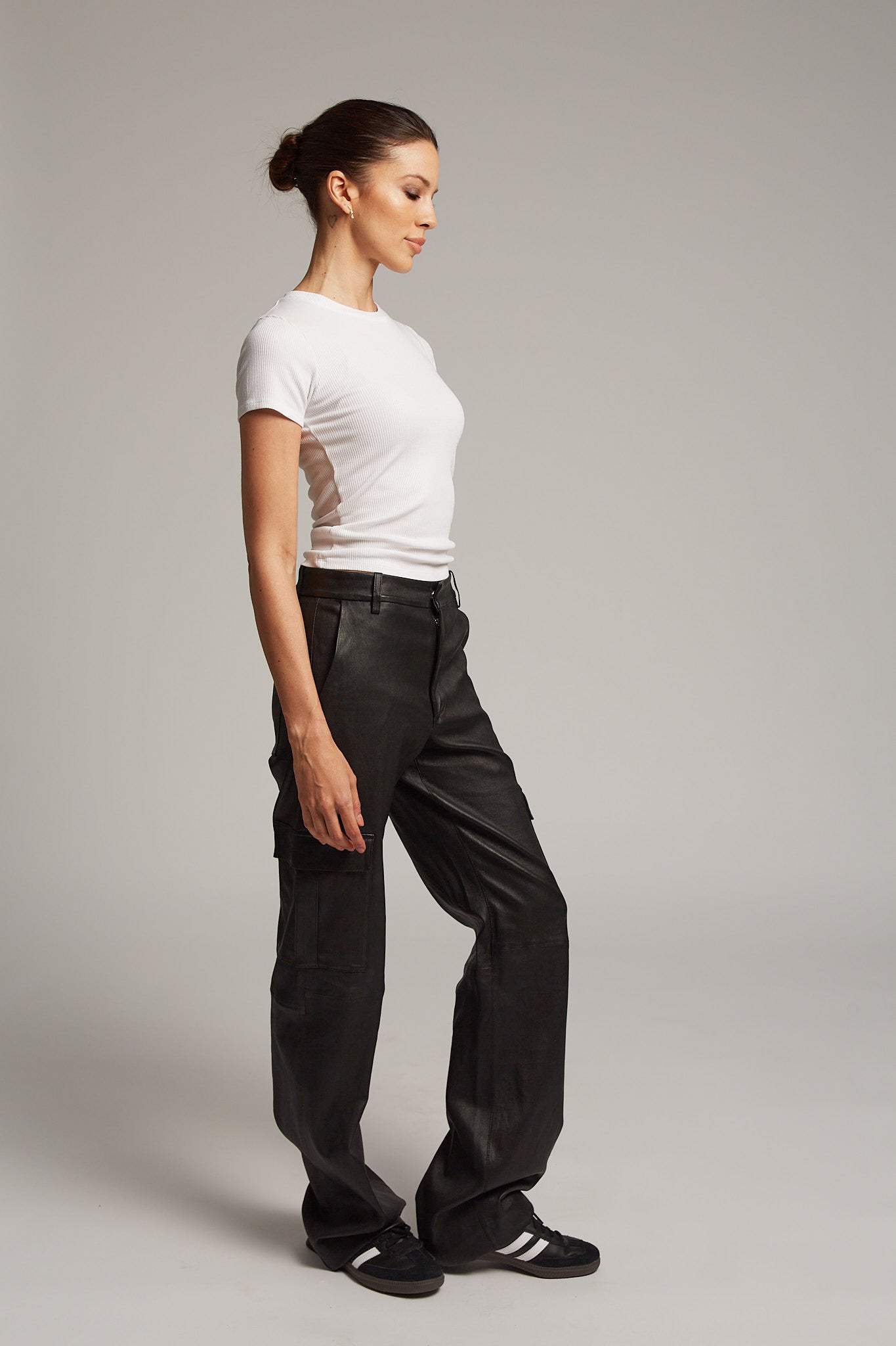 Black Baggy Cargo Trousers