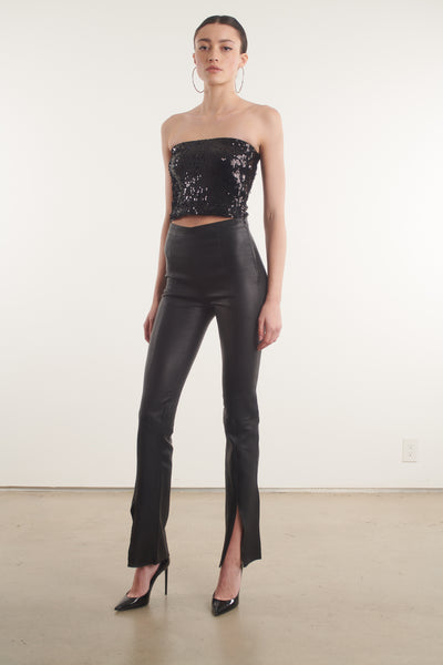 Black Sequin Tube Top
