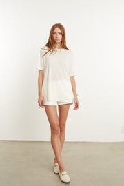 White Rayon Oversized Tee