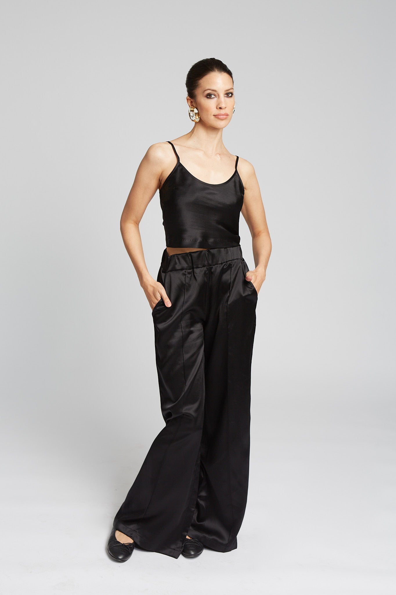 Cropped Silk Cami