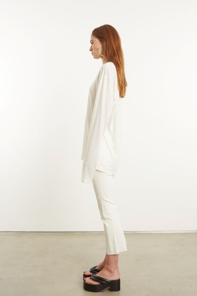 White Long Sleeve Oversized Tee