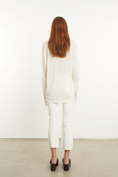 White Long Sleeve Oversized Tee