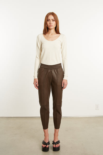 Loden Leather Slim Fit Joggers
