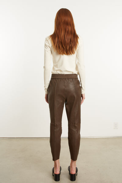 Loden Leather Slim Fit Joggers