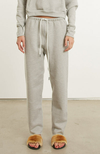 Heather Grey Cotton Easy Sweatpants