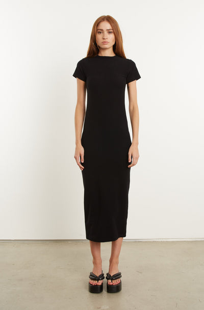 Maxi City Jersey Dress Black