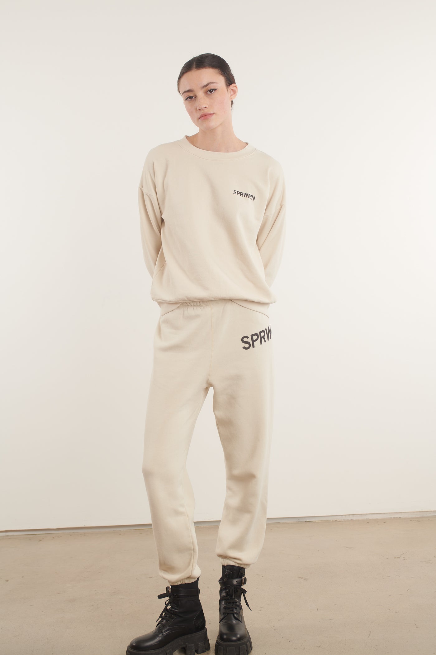 Vintage White Small Logo Sweatpants