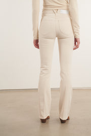 Earhart Off White Micro Flare Denim