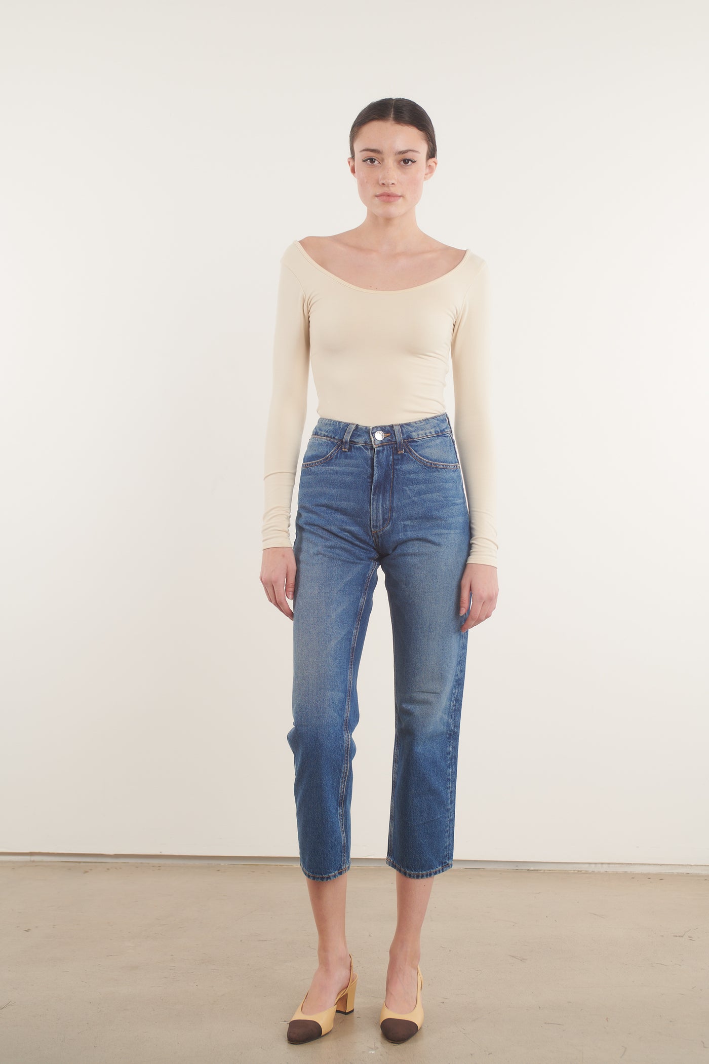 Ecru Ballet Long Sleeve Top