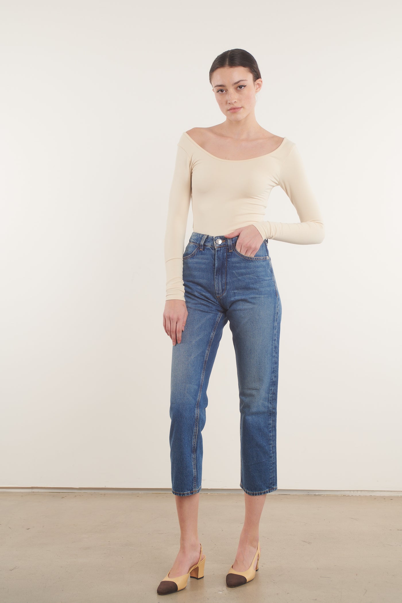 Ecru Ballet Long Sleeve Top