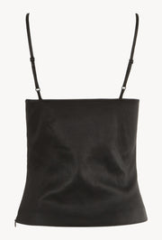 Leather Scoop Neck Cami