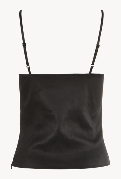 Leather Scoop Neck Cami