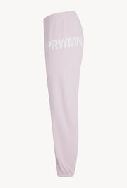 Pale Pink Cotton Big Logo Sweatpants