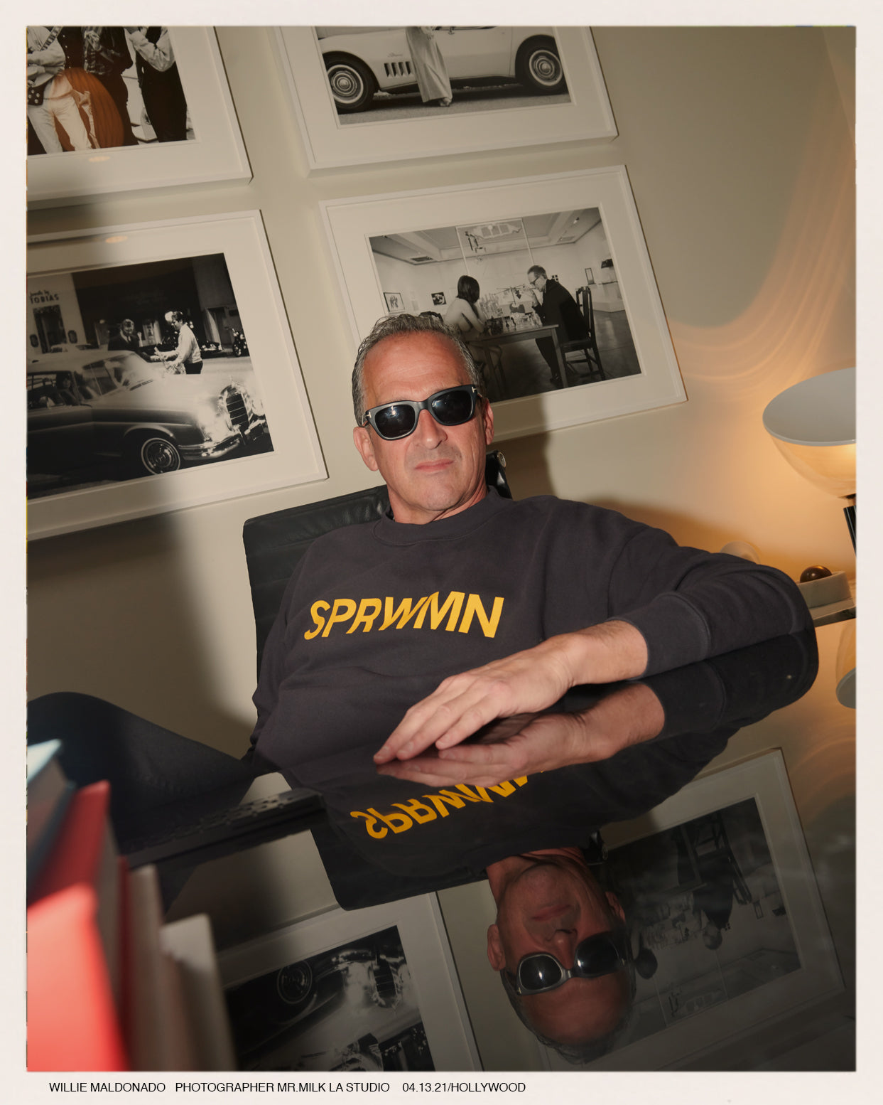 Faded Black Cotton Logo Sweatshirt