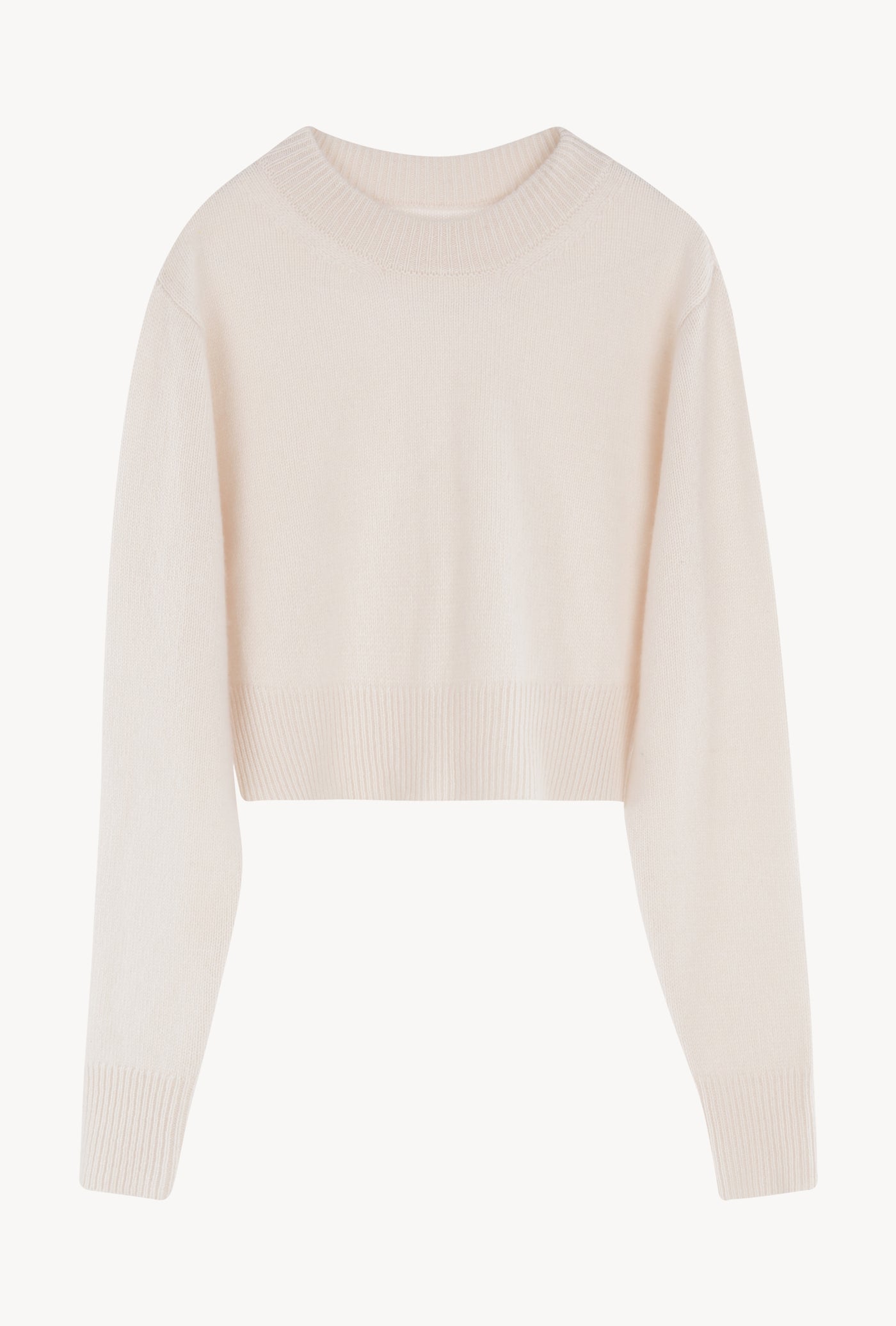 Vintage White Cashmere Cropped Sweater