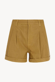 Moss Gold Leather Trouser Shorts