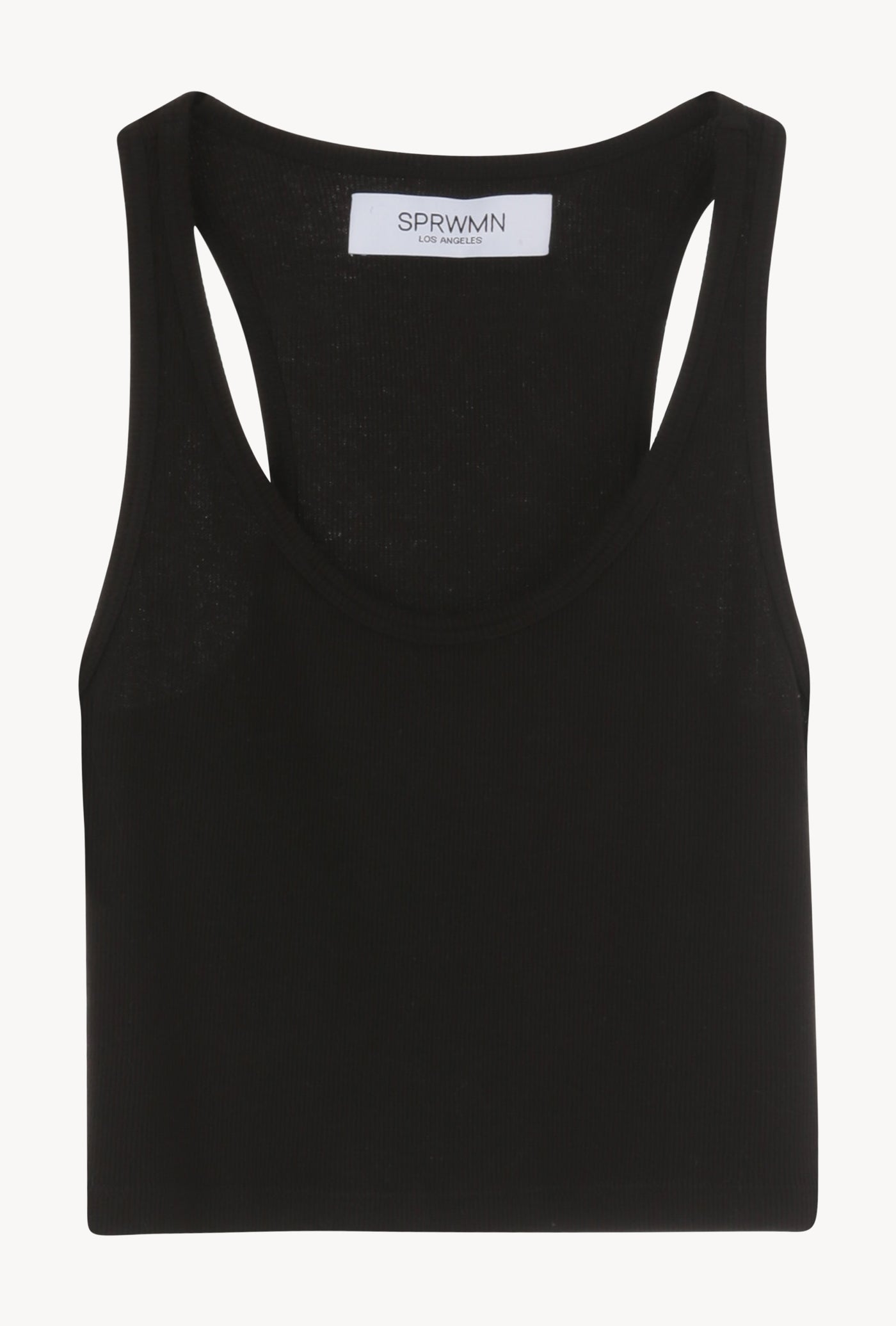 Black Thin Rib Tank