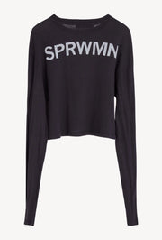 Faded Black Logo Long Sleeve Tee