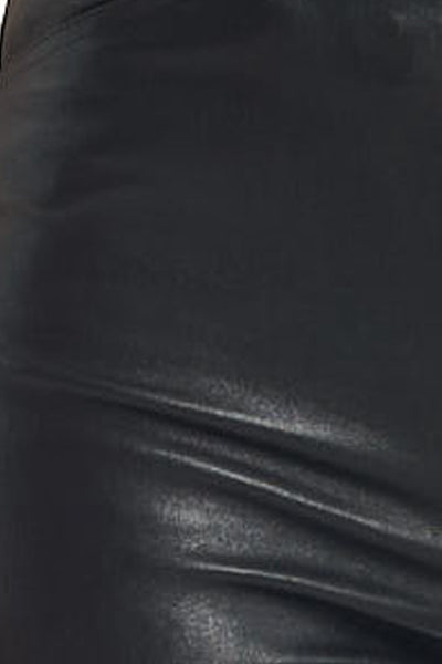 Black Leather Loose Fit Jogger with cuff