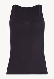Faded Black Cotton Tank