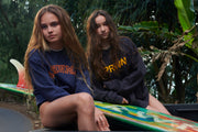 Faded Black Cotton Logo Sweatshirt