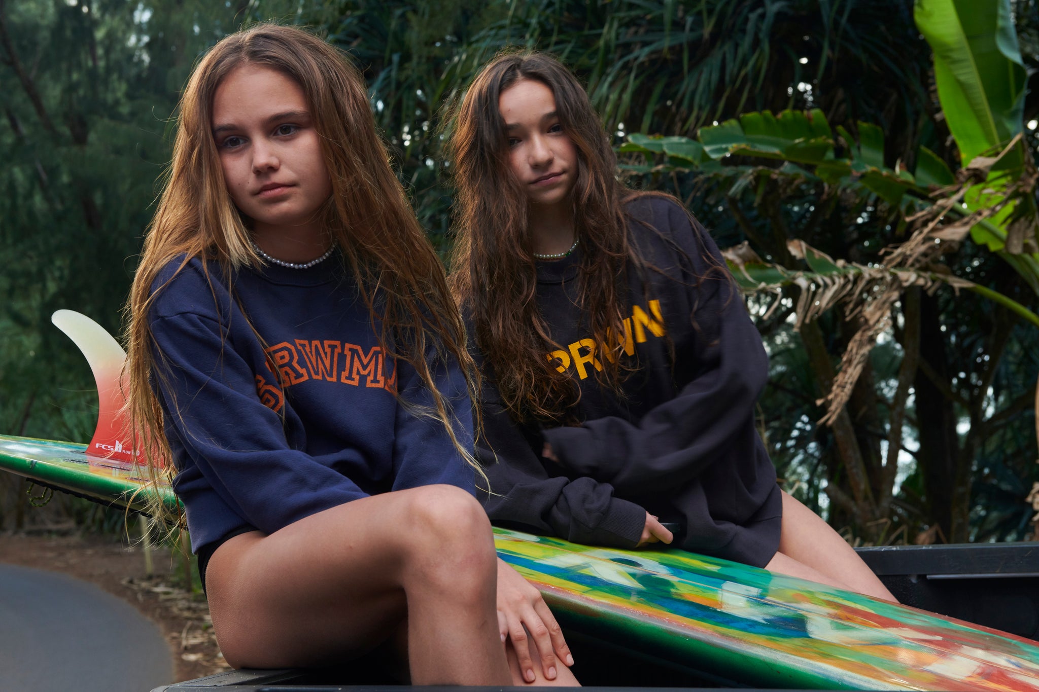 Faded Black Cotton Logo Sweatshirt