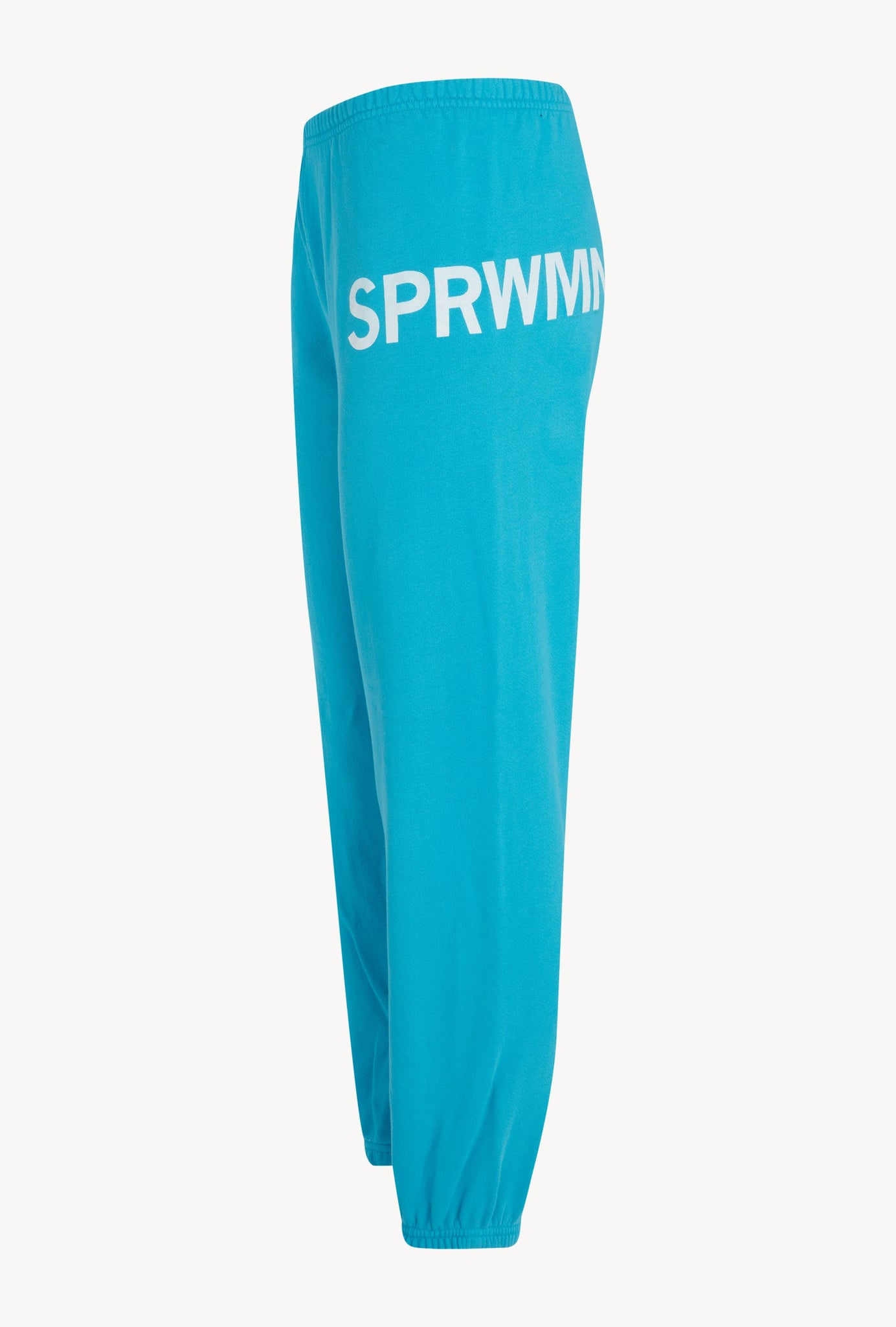 Turquoise Cotton Big Logo Sweatpants